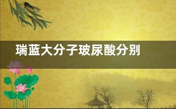 瑞蓝大分子玻尿酸分别有什来自么用途 大分子玻尿酸多少来自钱